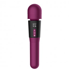 Harley - Dual-Headed AV LCD Screen Heating AV Vibrator Wand (Chargeable - Purple)